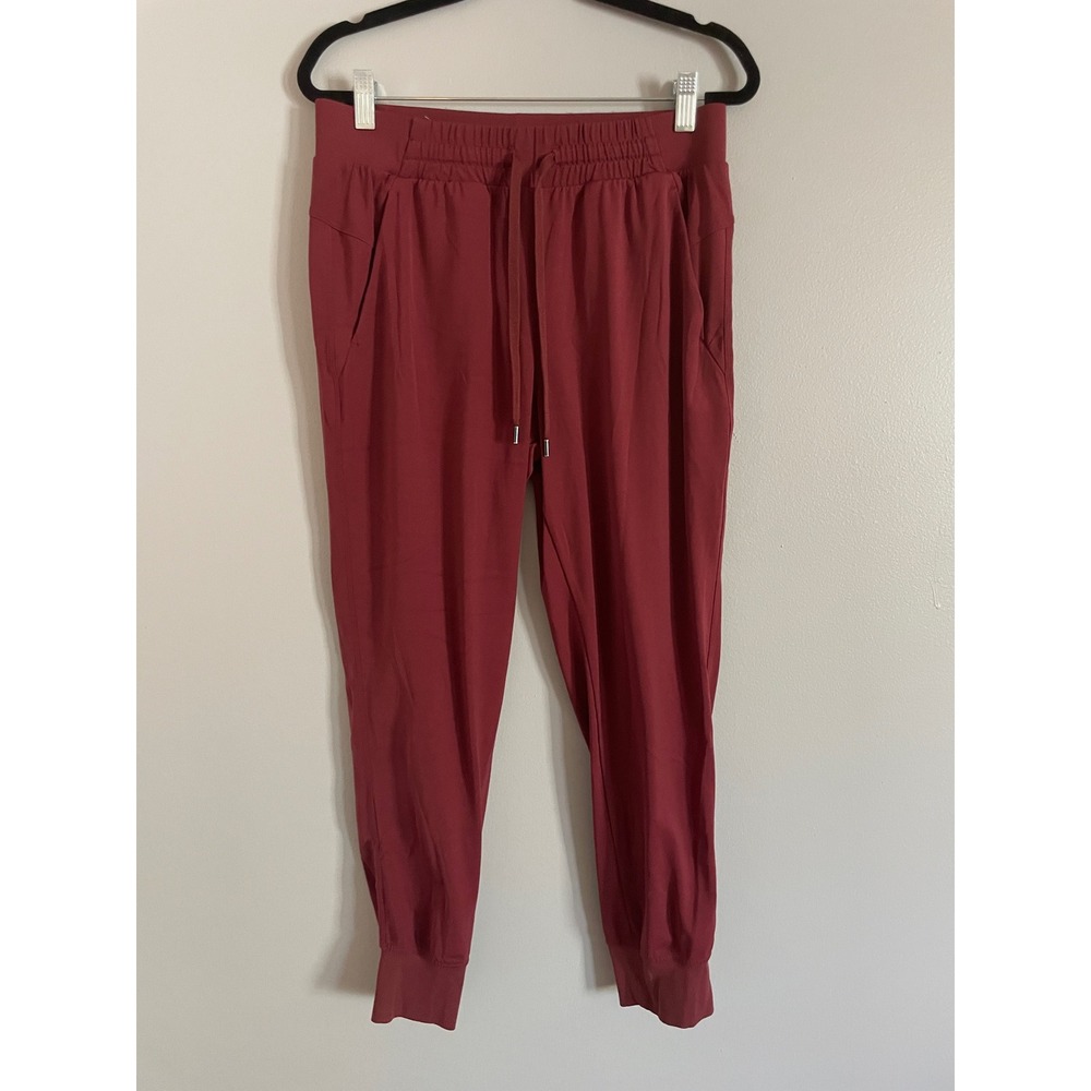 CALIA Jogger Pants Womens Small Burgundy Red Drawstring Activewear Athleisure